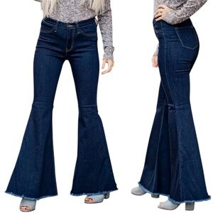 Judy Blue High Rise Dark Wash Flared Blue Jeans 7/28 EUC